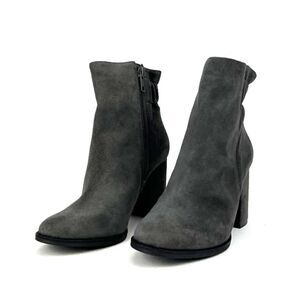 New Arturo Chiang Women US 7 At-Rakel Grey Suede Round Toe Ankle Boot Shoes